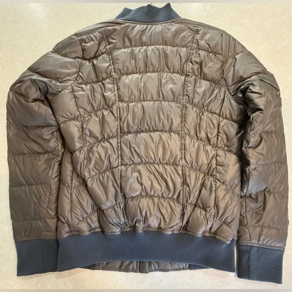 Athleta Taupe Quilted Bomber Jacket - Picture 6 of 7